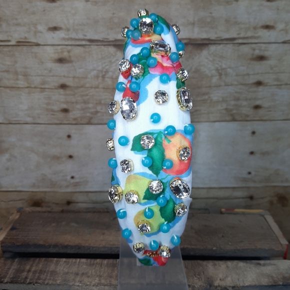 Lele Sadoughi x Roller Rabbit Ponderosa Headband and Matching Earrings - Picture 4 of 9